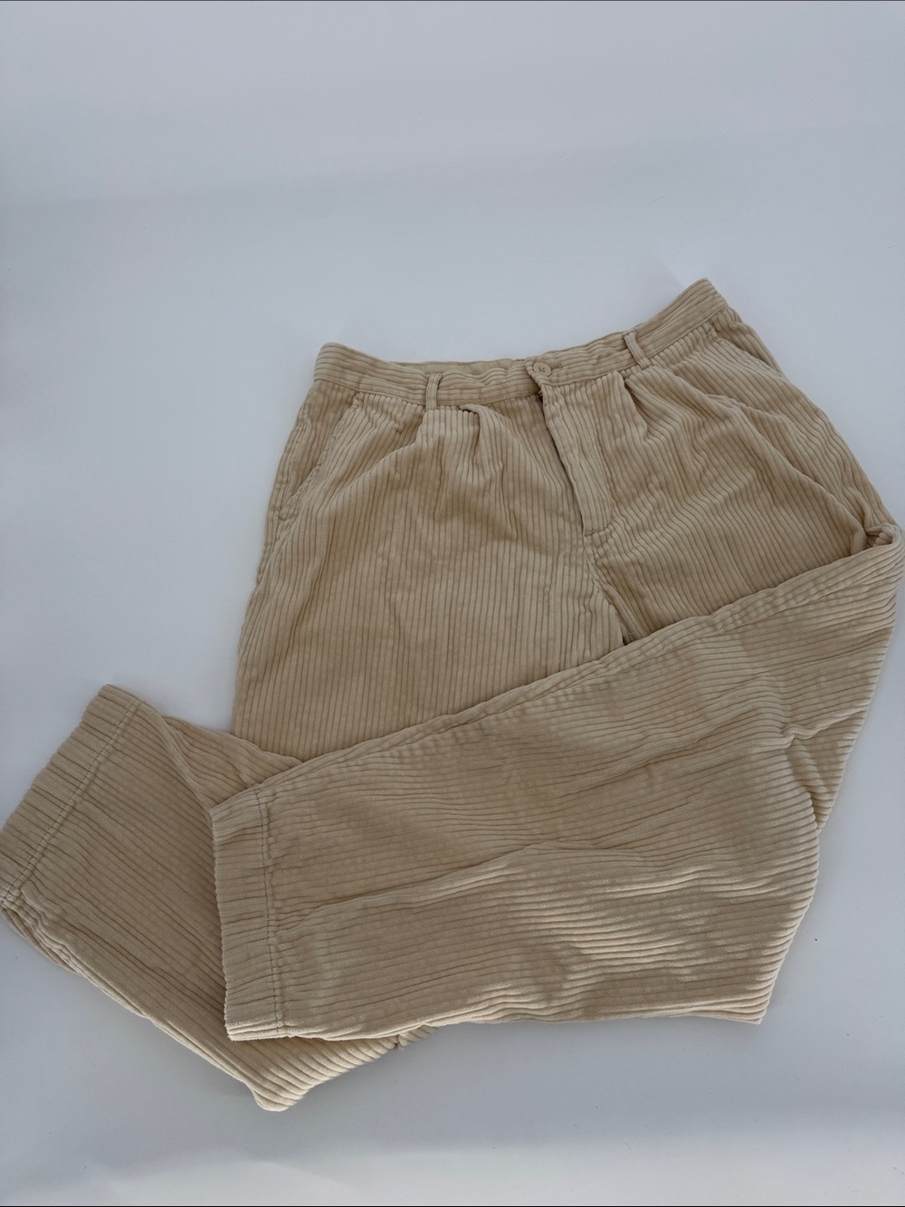 Rowing Blazers x Target  Beige Corduroy Pants - Classic Pleated Trousers - 12